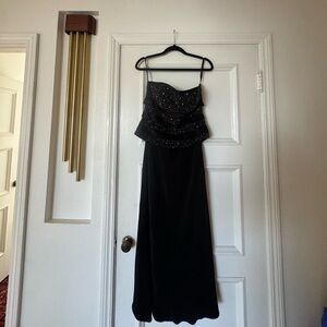 Montage by Mon Cheri strapless vintage sequined cocktail dress Black large